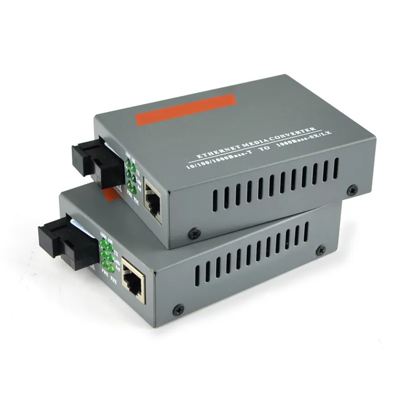 Factory price for 2 ports ethernet fiber optic media converter HTB-GS-03 10/100/1000M gigabit simplex media converter