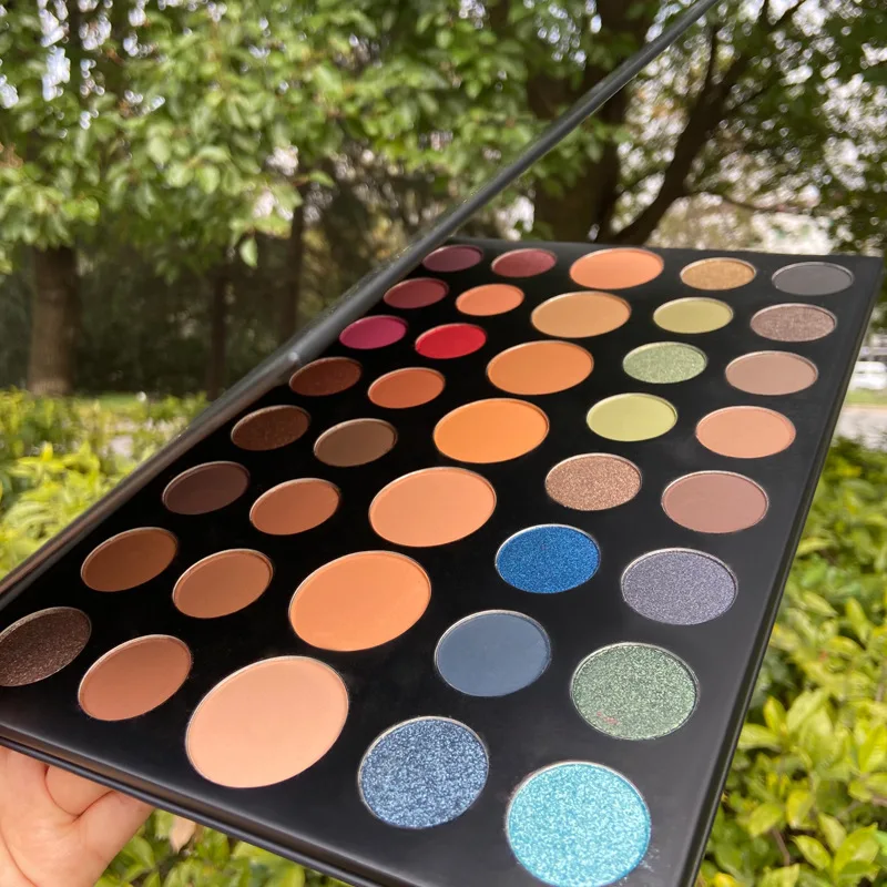 
High Pigment Custom Logo Vegan Glitter Eye Shadow Private Label Matte Eyeshadow Palette With Cardboard Packaging Box 