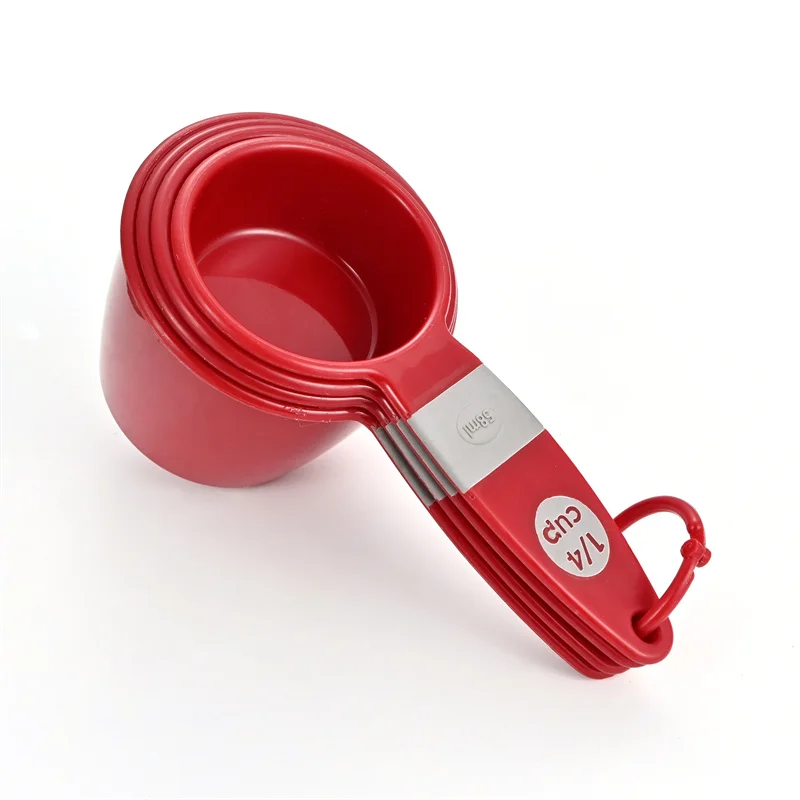 100% Food Grade Plastic Multicolor Multiple sizes Portable Plastic Measuring Cups and Measuring Spoons