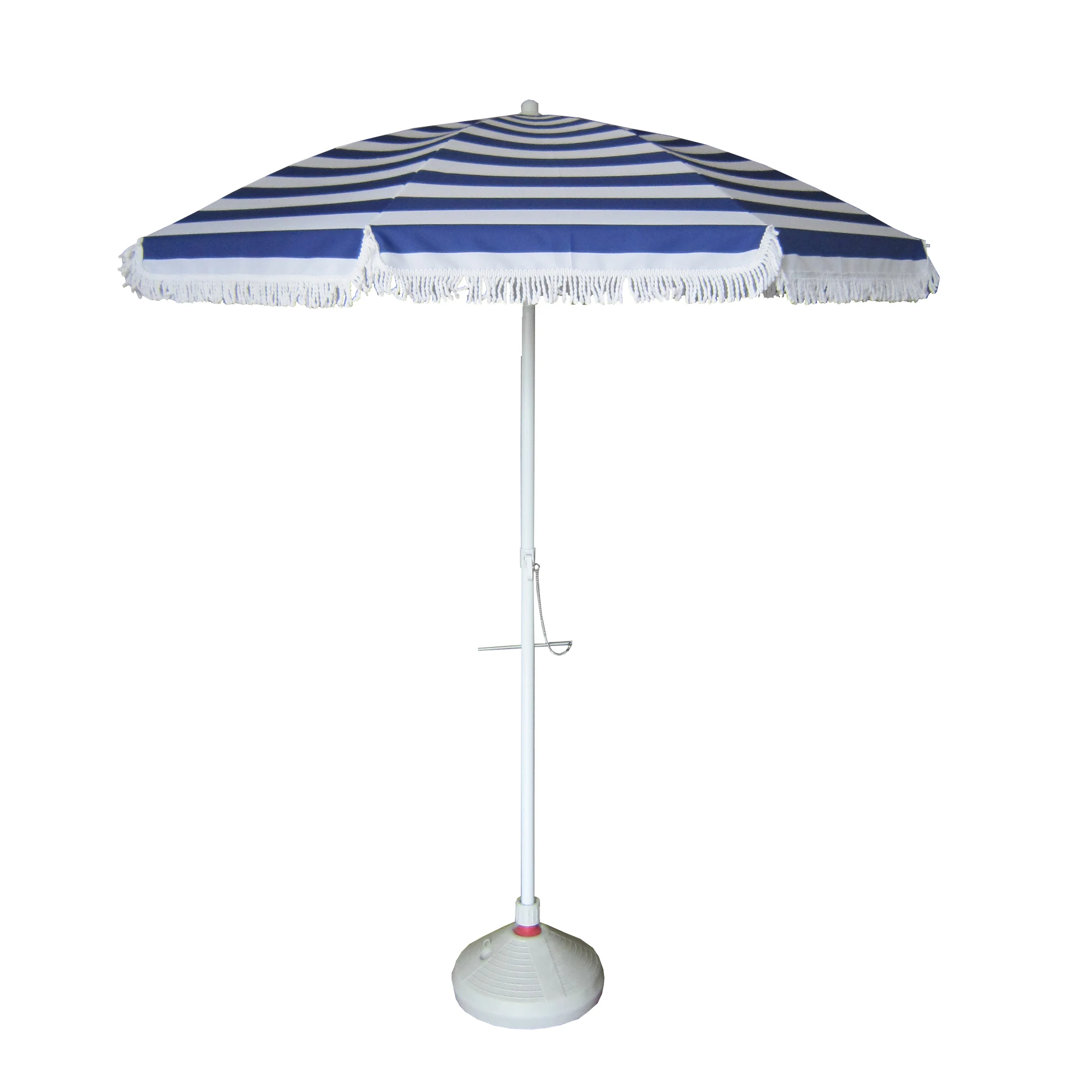 stripe color Tassel beach umbrella with screw end