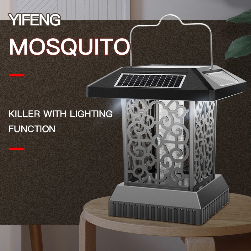 
YIFENG Patent Design Garden and home electric Solar mosquito killer lamp bug zapper mosquito trap 
