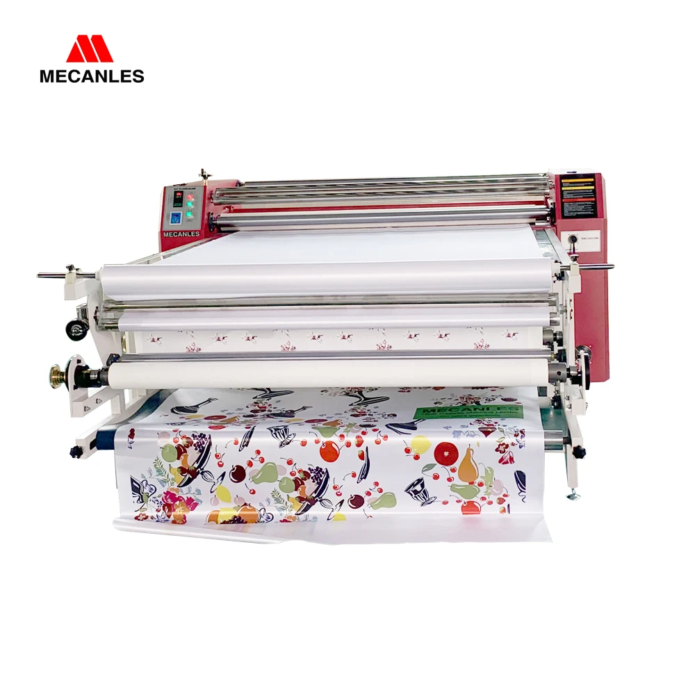
1.7m multifunctional roll to roll heat press with flat working table and conveyor belt for both roll fabric and cut sheet 