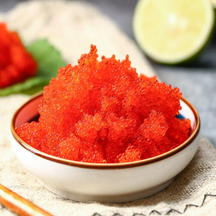 Seafood flying fish roe red frozen seasoned tobiko