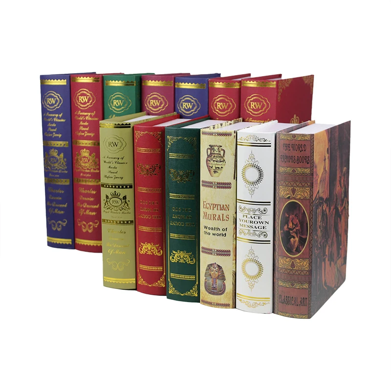 Retro Decorative Books Modern Decoration Simulation Photo Props Office Book Decor Books Photo Packaging Hard Cover CMYK