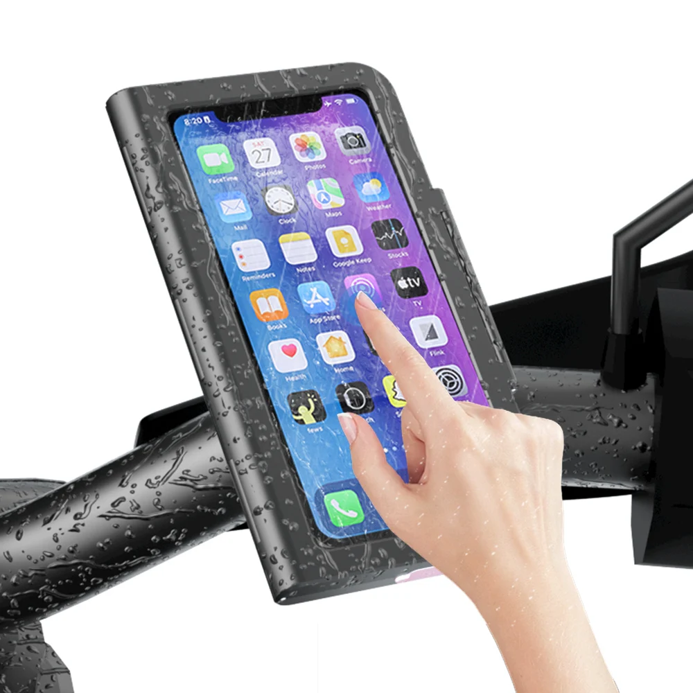 IP67 Waterproof dust-proof cycle motor handlebar mount scooter mobile phone holder multifunction silicone bike holder