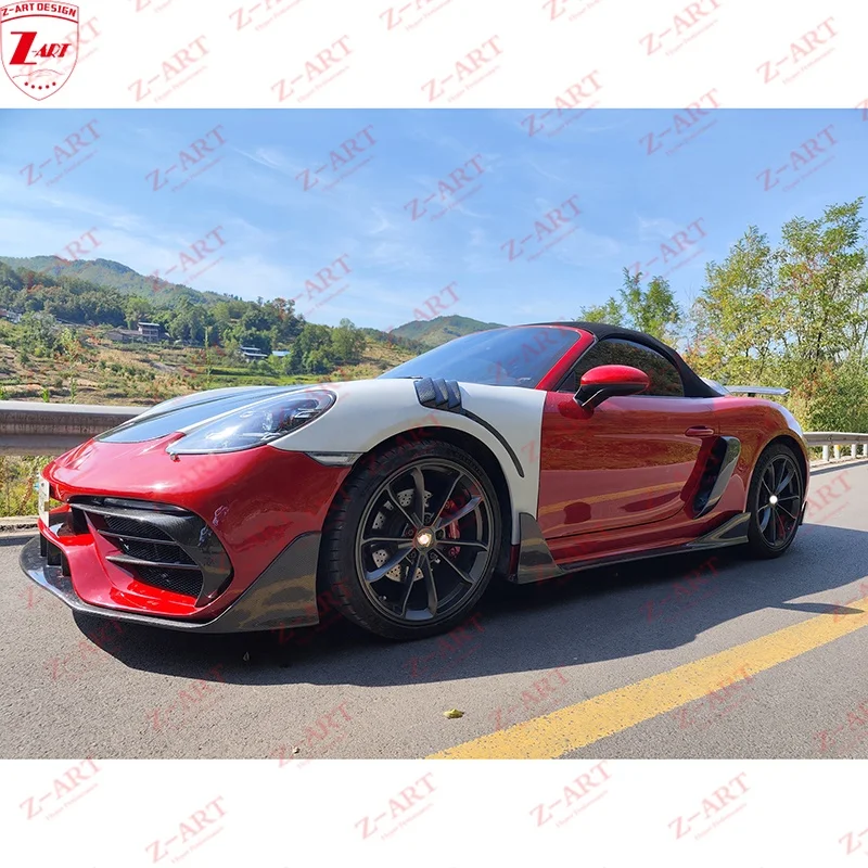 Z-ART 2016-2020 Style 718 GTS Aerokit For Porsche 718 Boxster Carbon Fiber Tuning Kit For Porsche 718 Cayman Wind Spoiler Kit