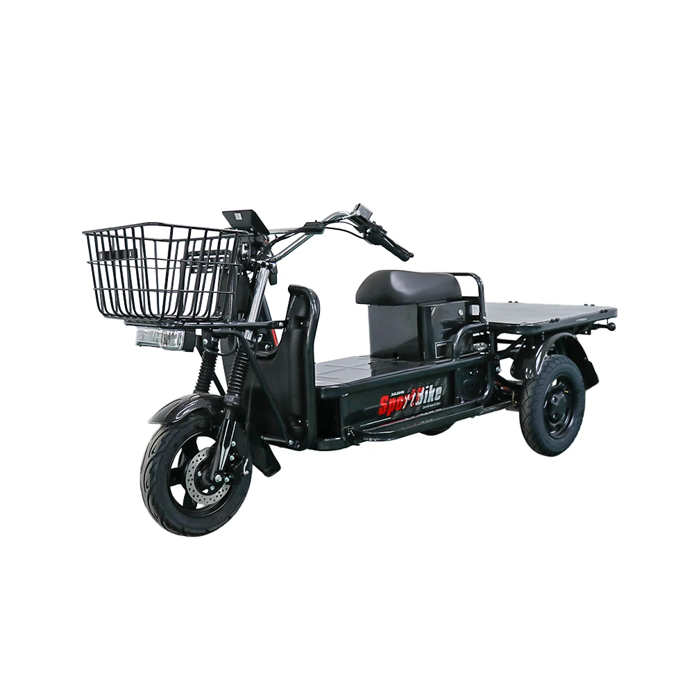 Wholesale 14 Inch Electric Cargo Tricycle Motorcycle 600W 48V E-Bike 3 Wheels Electric Bike
