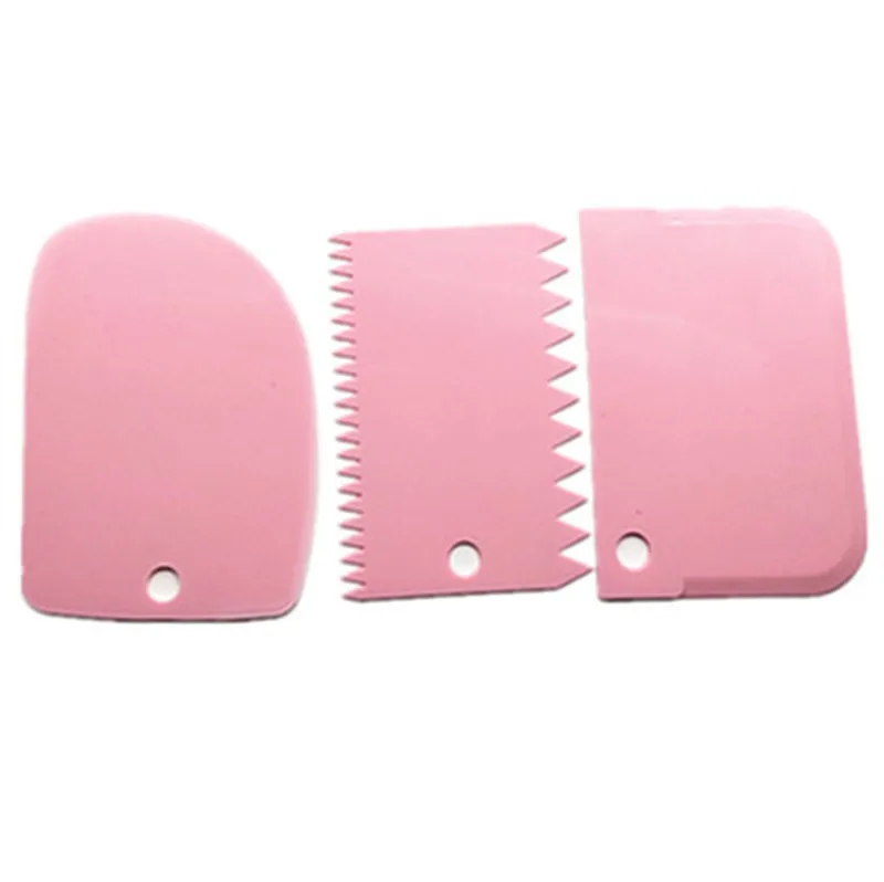 New Three-color Scraper Set,Cream Plastic Scraper Cake,Urable And Easy To Clean L0252/2