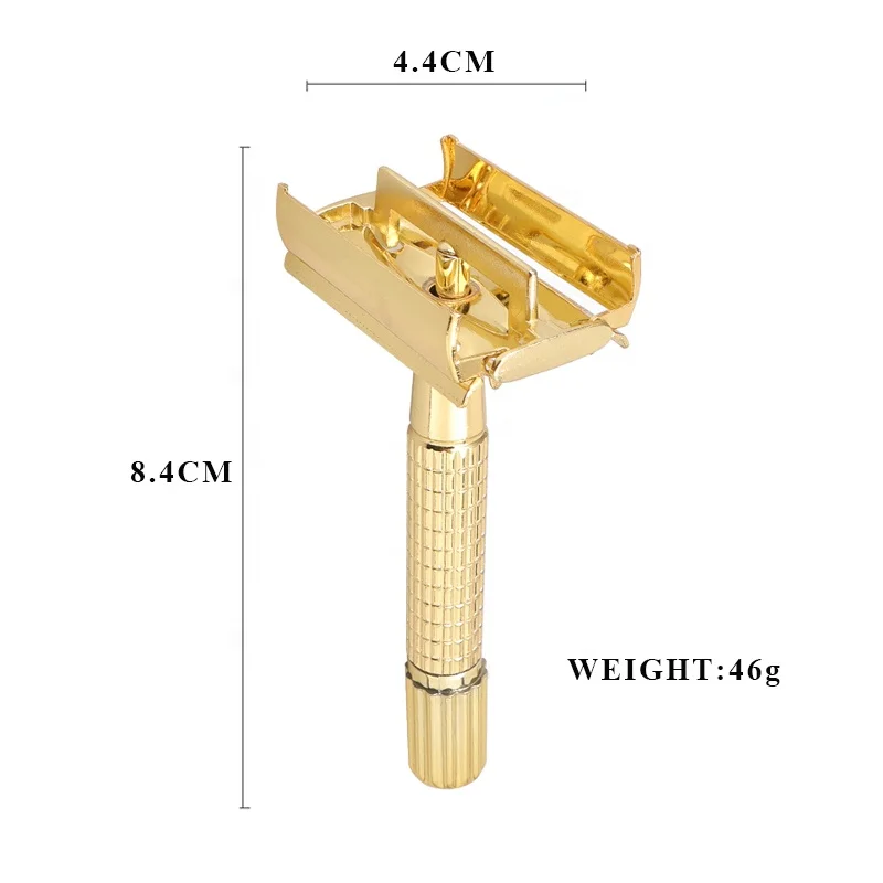 Gold Color Butterfly Opening Razor Twin Blade Twist to Open Double  Edge Blade Razor