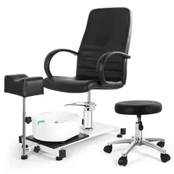 Pedicure chair hydraulic swivel spa message chair with massage basin aluminum alloy amazon hot sale