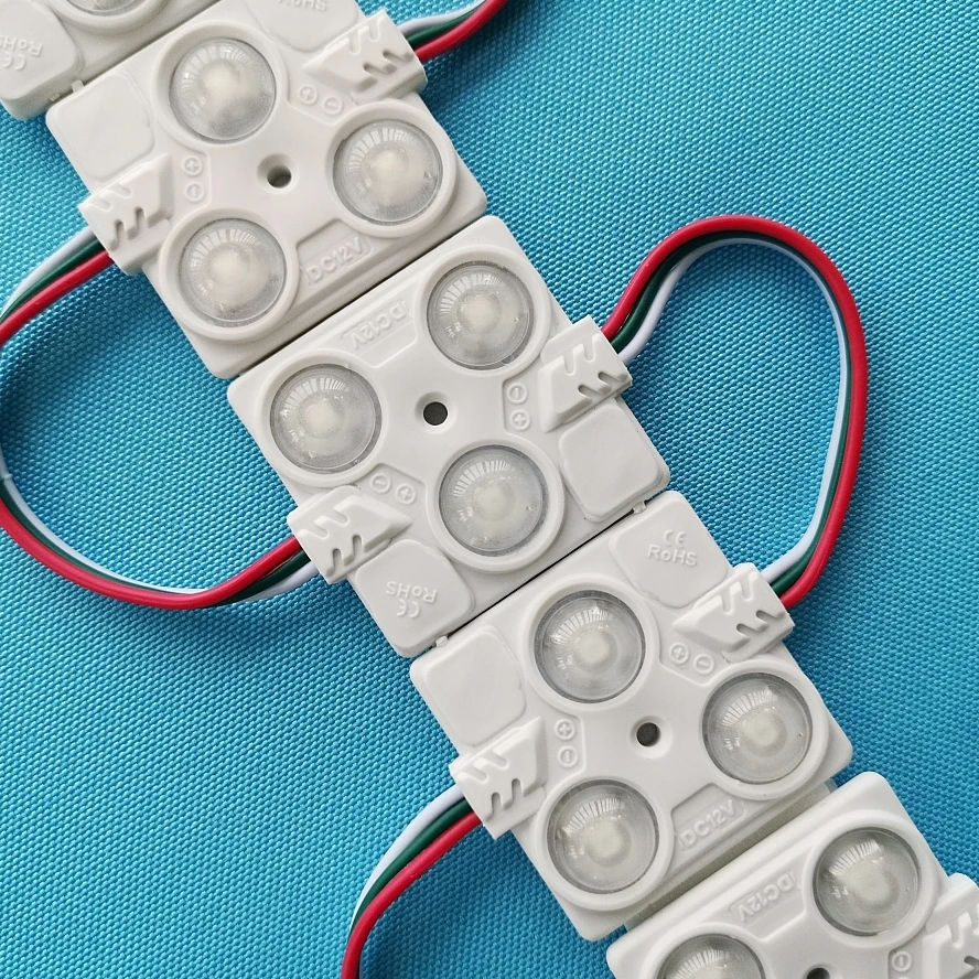WS 2811 injection LED module light SMD 5050 RGB DC12V 3 led 0.72W 60lm WS2811 full color magic 43mm*40mm*6mm square style