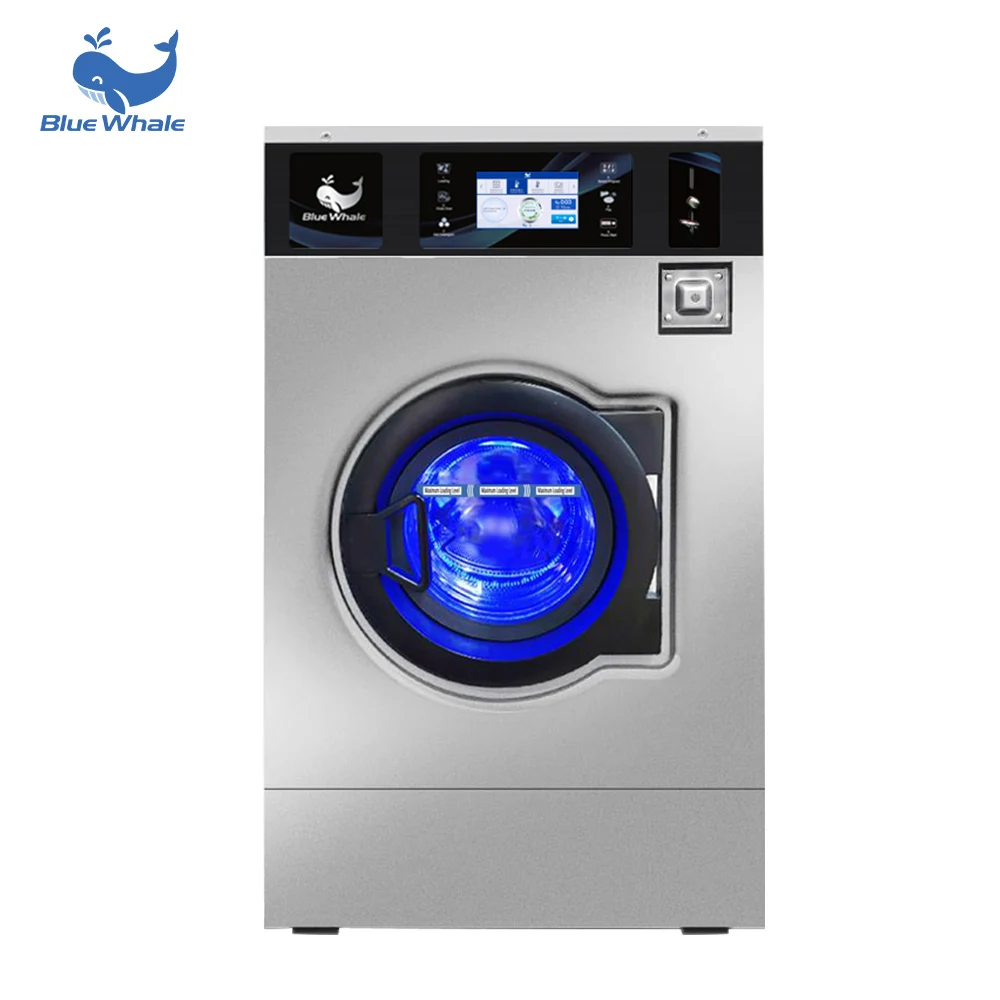 Stable And Durable 15KG Brush Card Operated Commercial Ultrasonic Washer Extractor Equipment For Self-Serives Laundry Shop
