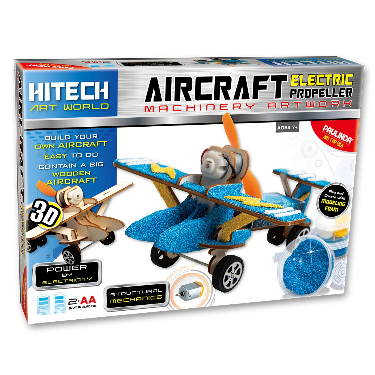 Paulinda Handmade Gluten-free Kneadable Pliable Remote Control HITECH Aircraft Kit Modeling Foam Clay