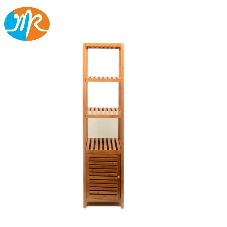 Household bamboo book rack display storage rack shelf