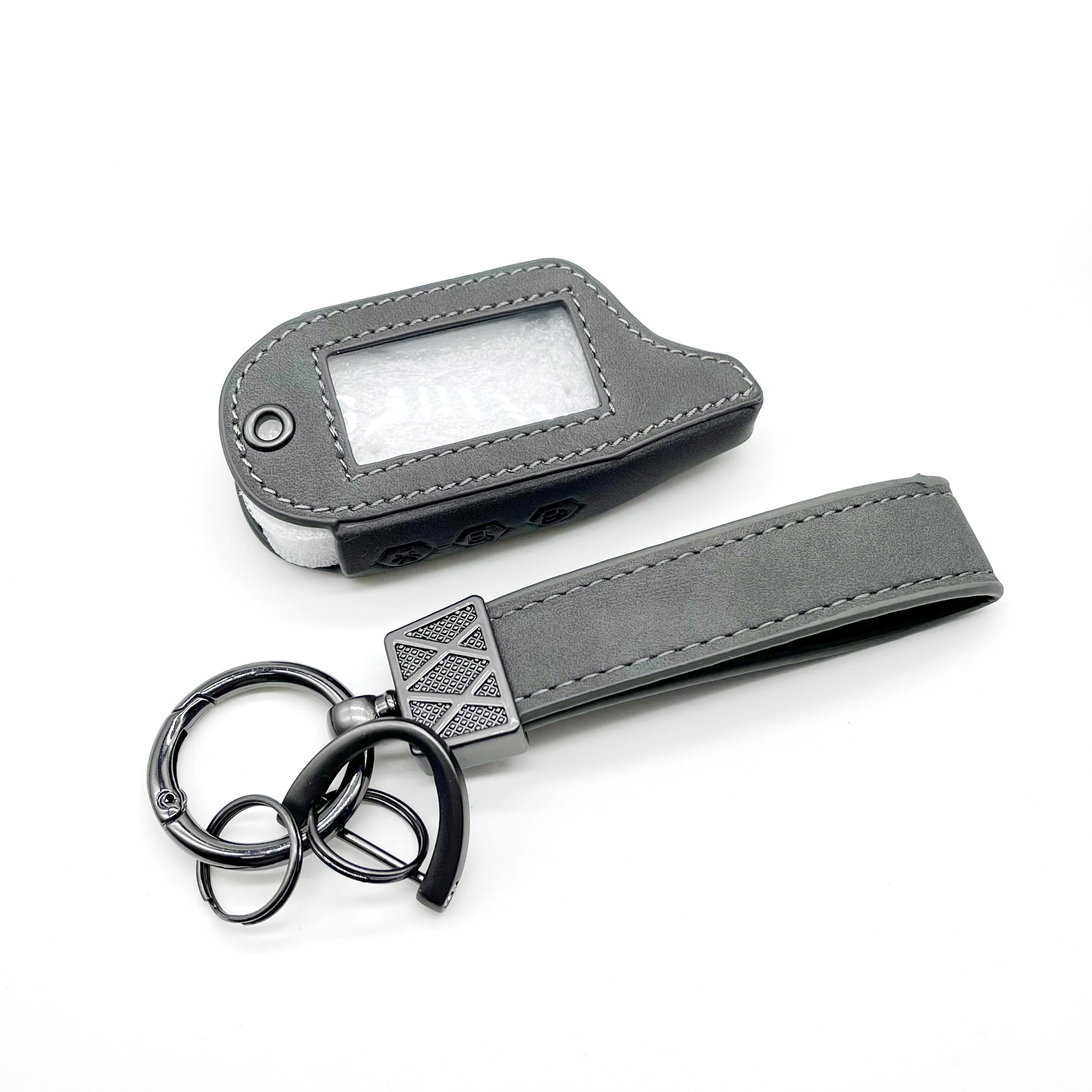 Leather keychain NFLH A91 remote control keychain suitable for Starline car safety A91 engine starter anti-theft alarm in Russia