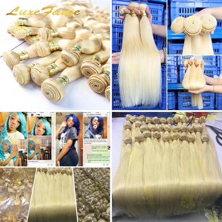 Excellent Quality 613 Blonde Hair Extension Curly Blonde Ponytail Human,Blonde 613 50 Inch,Colored Deep Wave Blonde Highlights