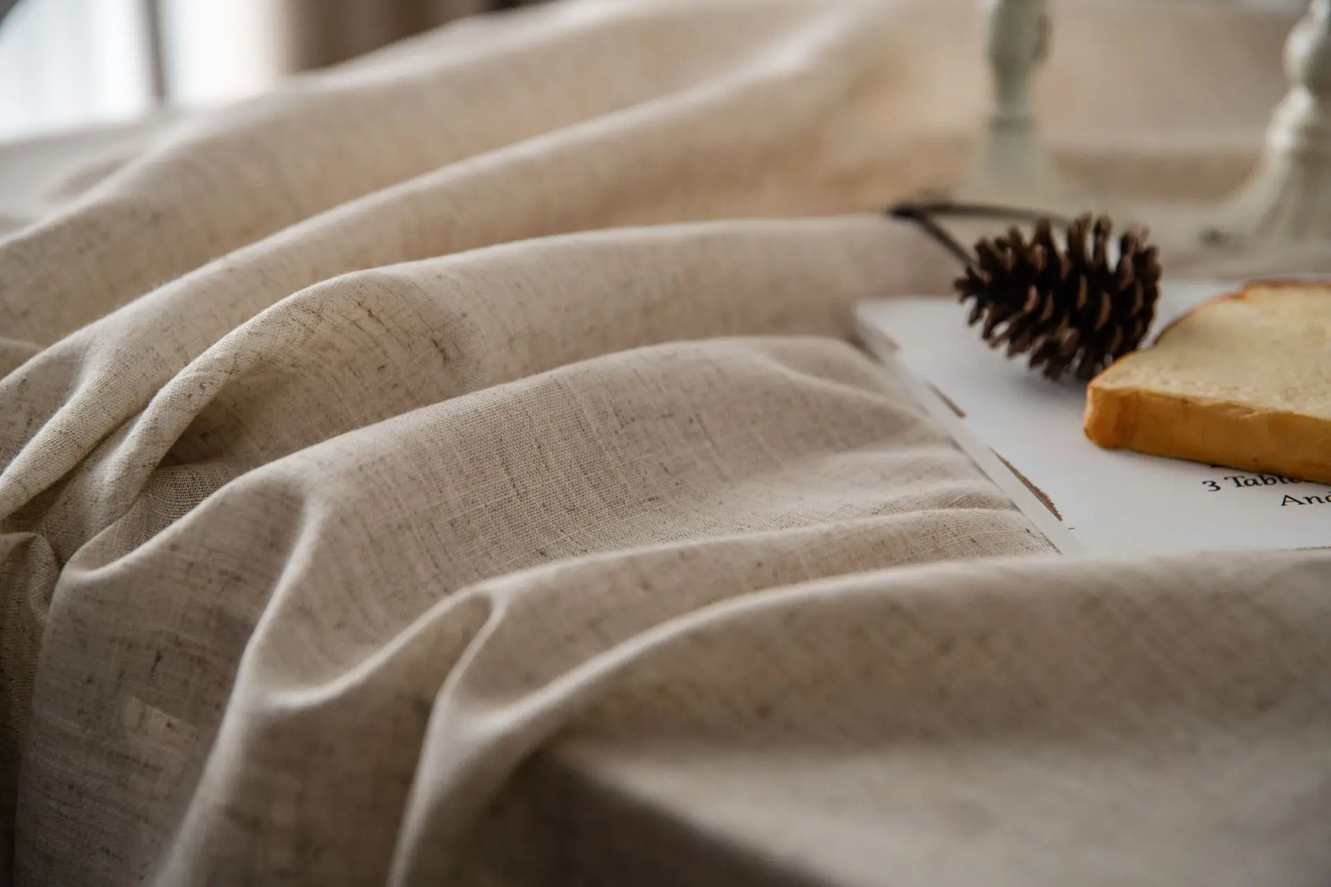 Лидер продаж Amazon, прямоугольная круглая скатерть из полиэстера и льна в скандинавском стиле для дома и улицы, свадебное украшение