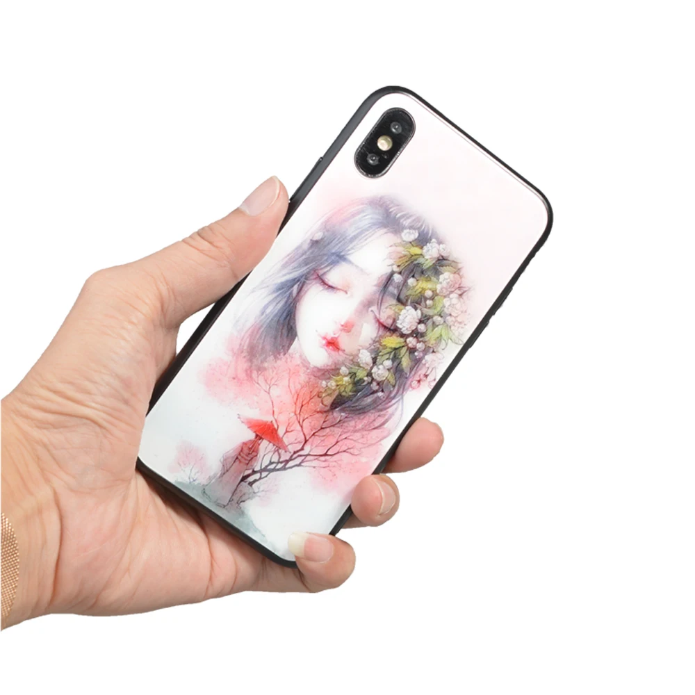 УФ-печать дизайн на заказ 2 в 1 чехол для телефона iPhone 6 7 8 plus X черный ТПУ OEM задняя крышка Змеиный модный