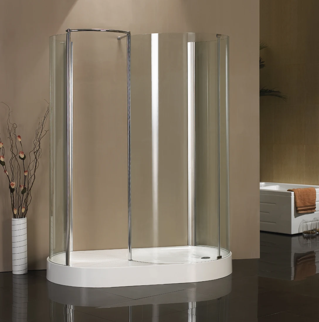 Bathroom folding shower bath screen