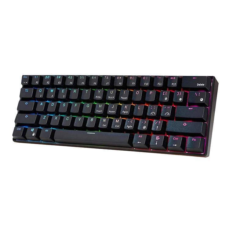 Promotional Various Durable Using More stable transmission ABS Double Shot Keycaps rk61 gaming keyboard