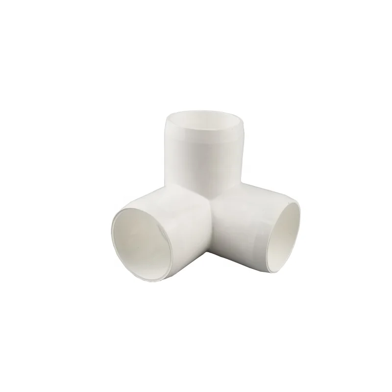 ASTM SCH40 3-way PVC Pipe  Angle Elbow Fitting Connector for Furniture Grade Frame Support