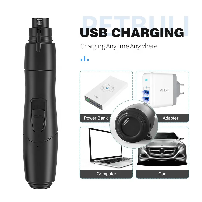 
Hot!!2021 New Arrivals Best Seller Pet supplies Usb Rechargeable Electric Dog Nail Grinder 