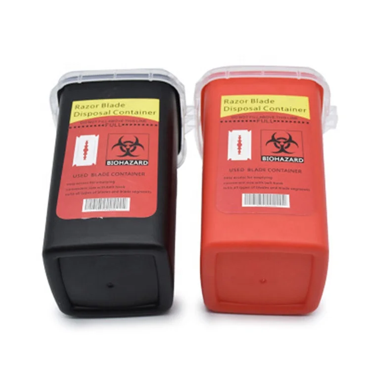Small tattoo needle medical plastic sharps waste box disposable blade cutter sharp container