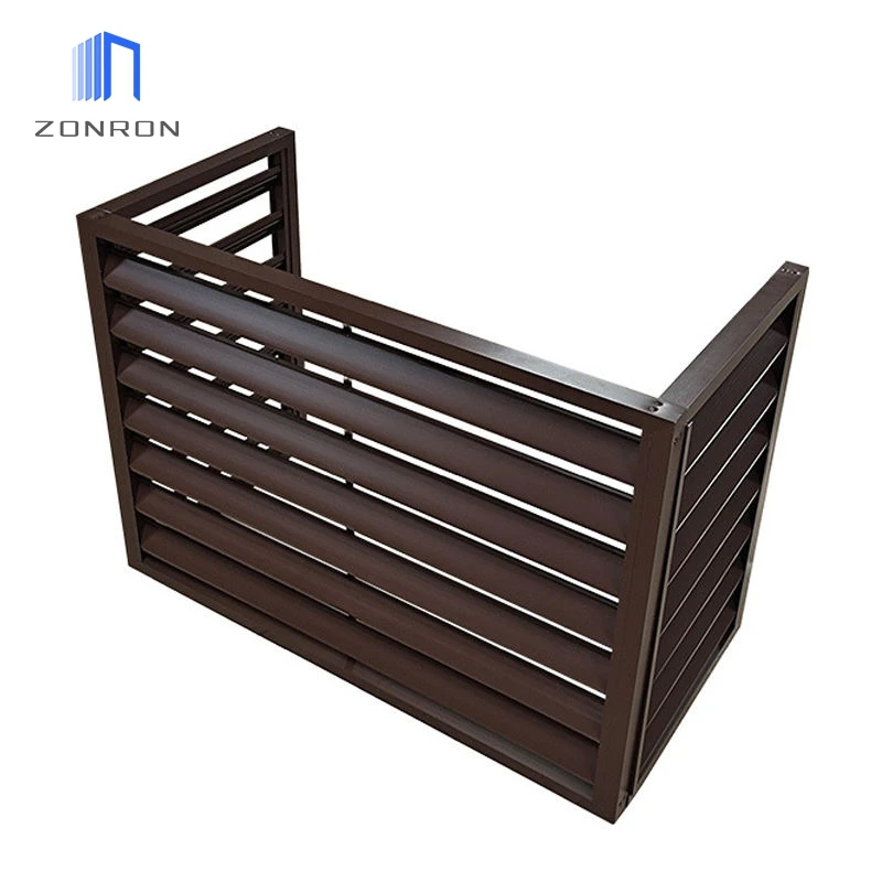 Zonron Outdoor Aluminum Ac Unit Louver Air Conditioner Cover For Residential Building Apartment Customized Service