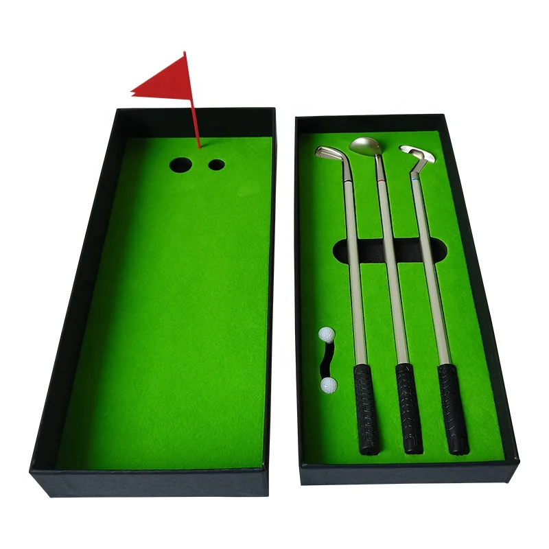 New listing Deep desktop golf pencil fan you green club pen Fun golf gift set