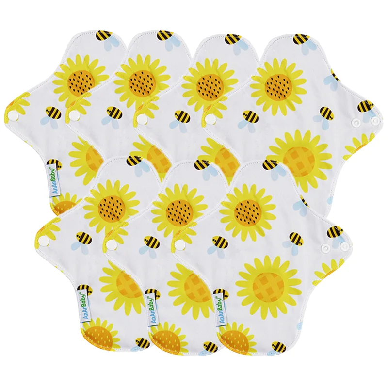 Ananbaby Eco Friendly Menstrual Napkin Reusable Washable Leak Free Bamboo Charcoal Lady Sanitary Pad