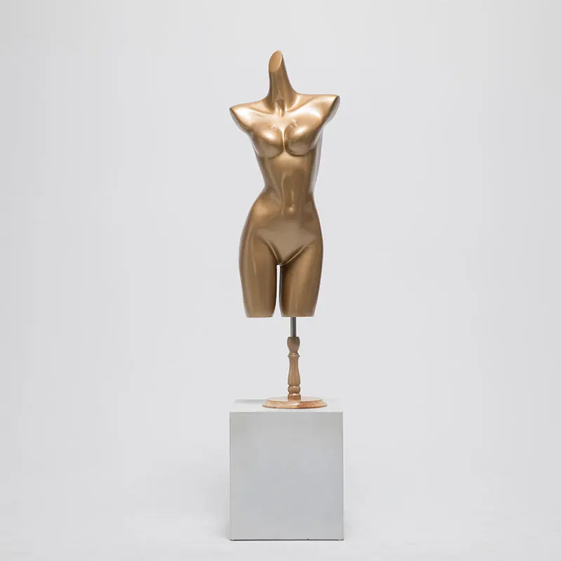 Headless Realistic Mannequin Female Lingerie Display Mannequin Female Gold Color