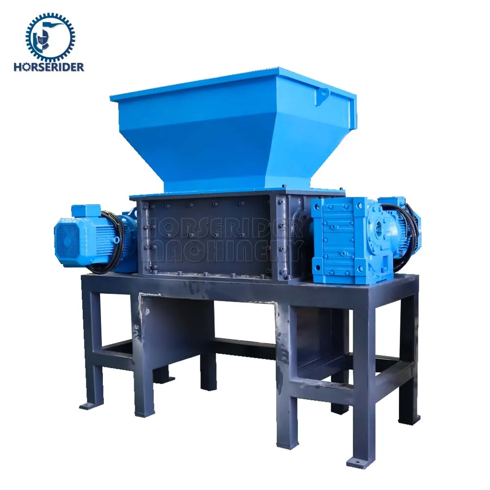 factory price pvc pe pet rubber tire shredder recycling machine/twin shaft shredder/plastic recycling machines