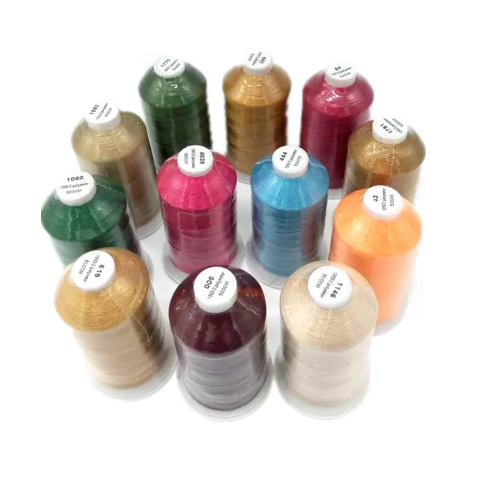 120D/2 5000meters machine embroidery thread 100% polyester sewing thread