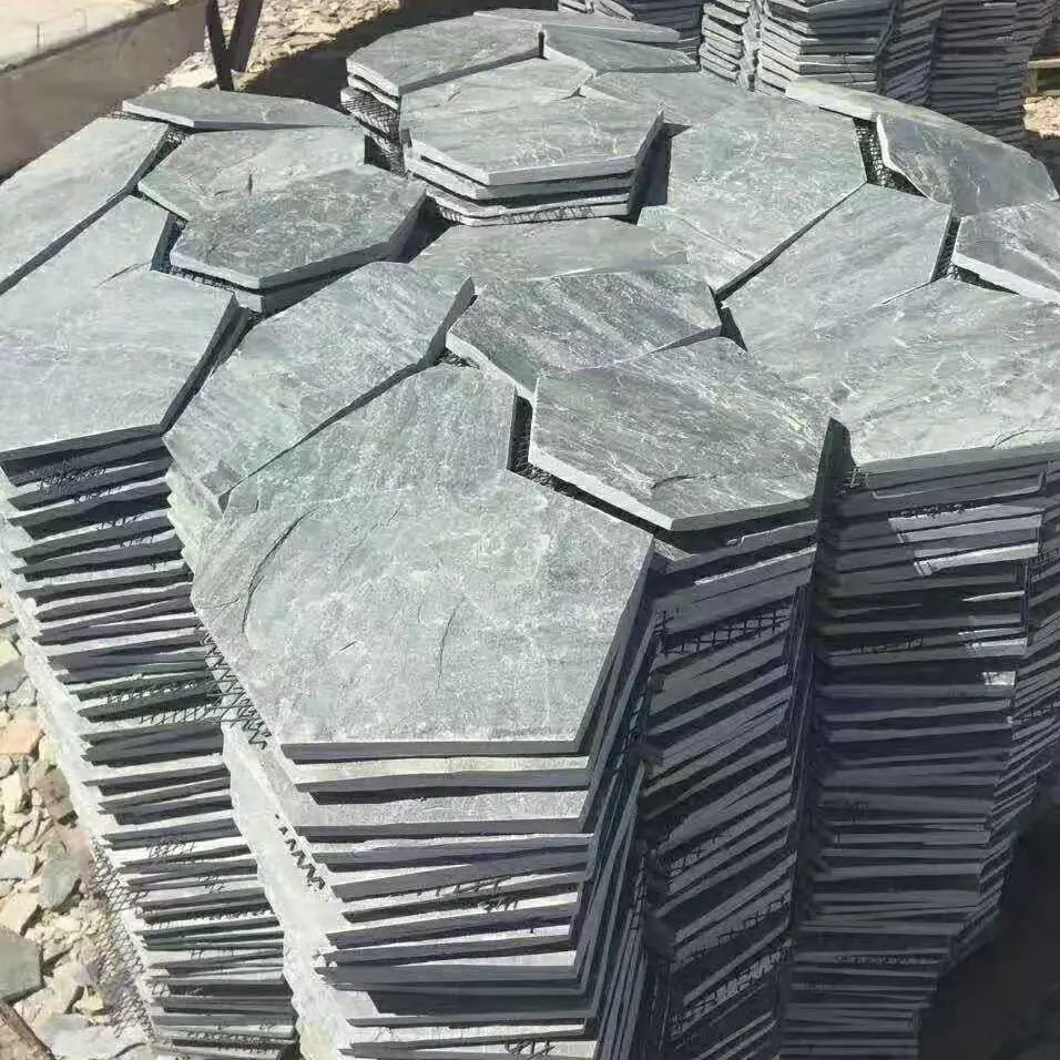 Customised outdoor patio flooring limestone Paving antislip stone tile