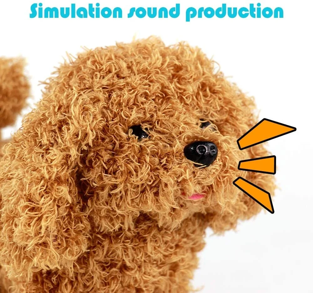 
Stuffed pet Plush Puppy Toy with Tail Wagging and Barking Electronic Dog Soft doll Educational Toys for Toddlers Kids 