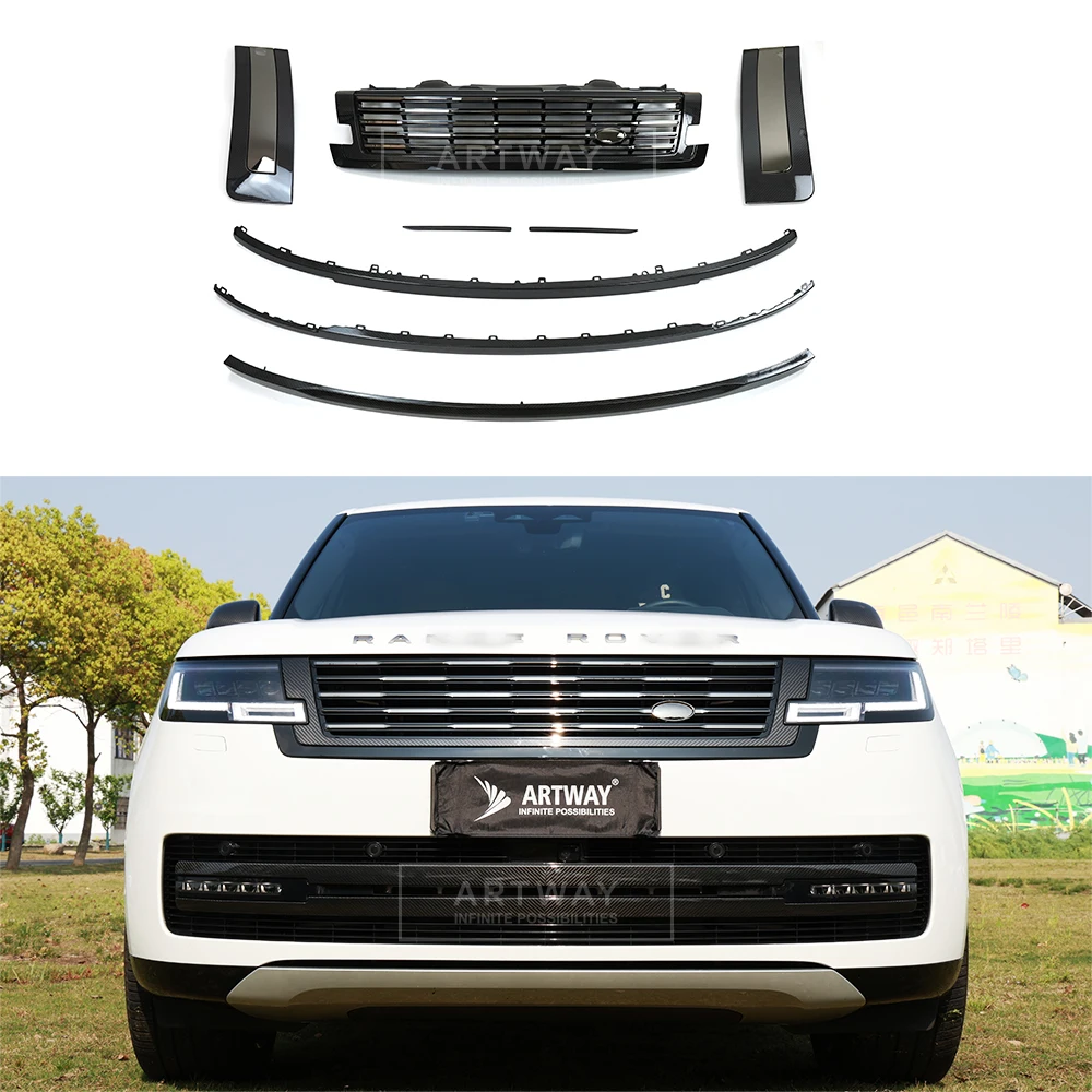 Carbon Fiber Front Bumper Rear Diffuser Side Skirts Trunk Spoiler Body Kit For Land Range Rover 2023