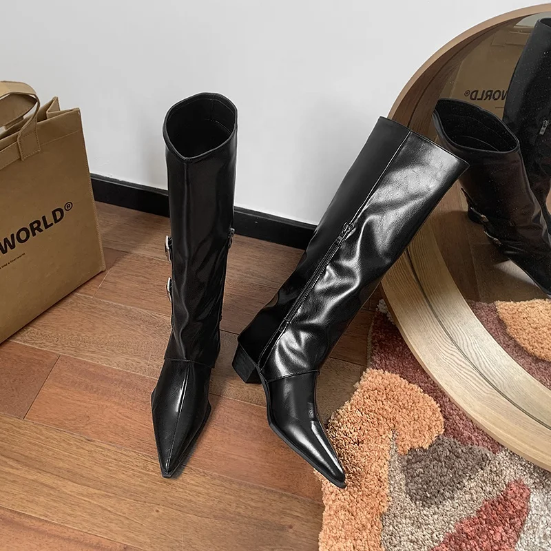 Factory Wholesale Leather Boots for Ladies Shoes Women 2024 Snow Winter