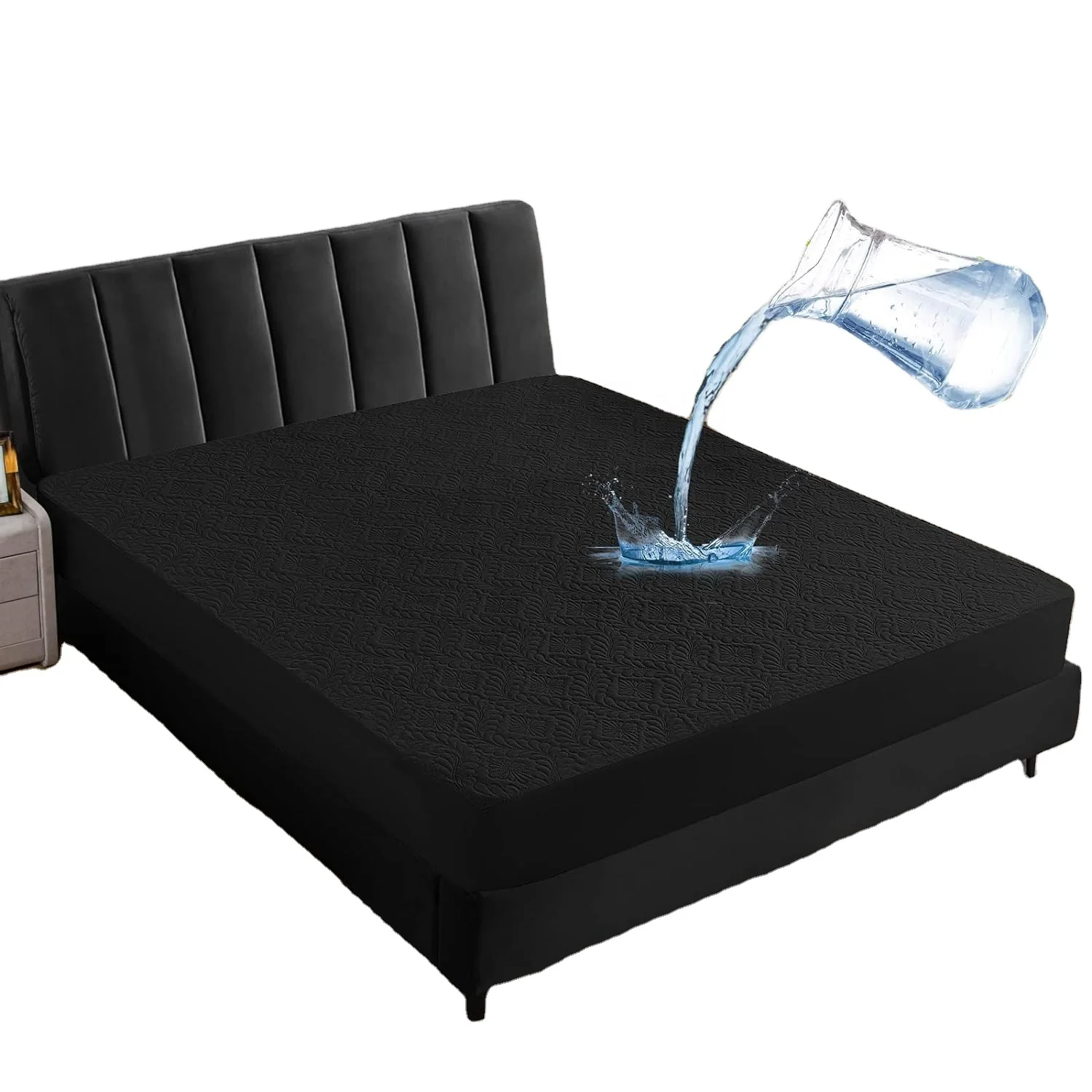 Sheet soft knitted cotton cover hybrid pocket waterproof mattress protector cover for mattress and pillow