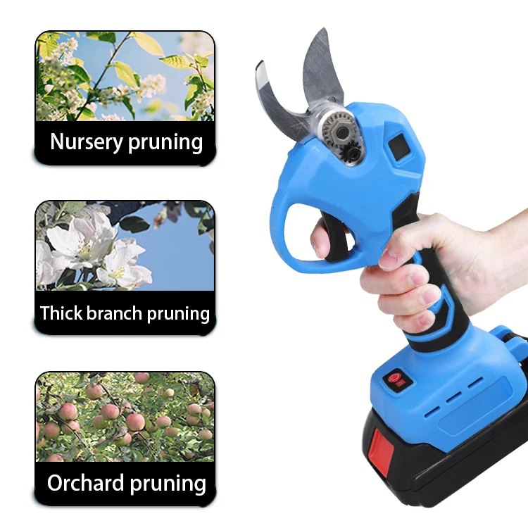 FDJD-4 Made in China professional cordless electric pruning shears garden tree pruning shears 20V powerful with digital display