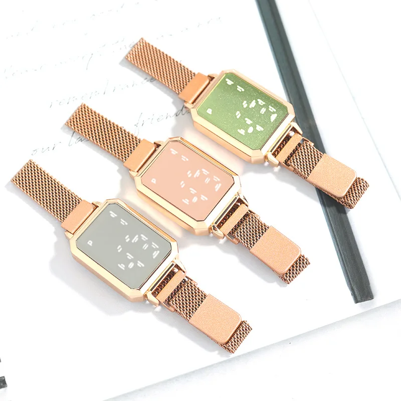 Ladies Luxury watch Gold Silver Black LED Digital watches for woman Wristwatches Electronic Digital Present Gift Male reloj digi