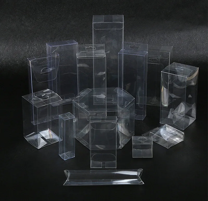 Wholesale Transparent Plastic Pvc Box Folding Clear Pet Packaging Box Gift Folding Clear PET PVC Transparent Plastic Box