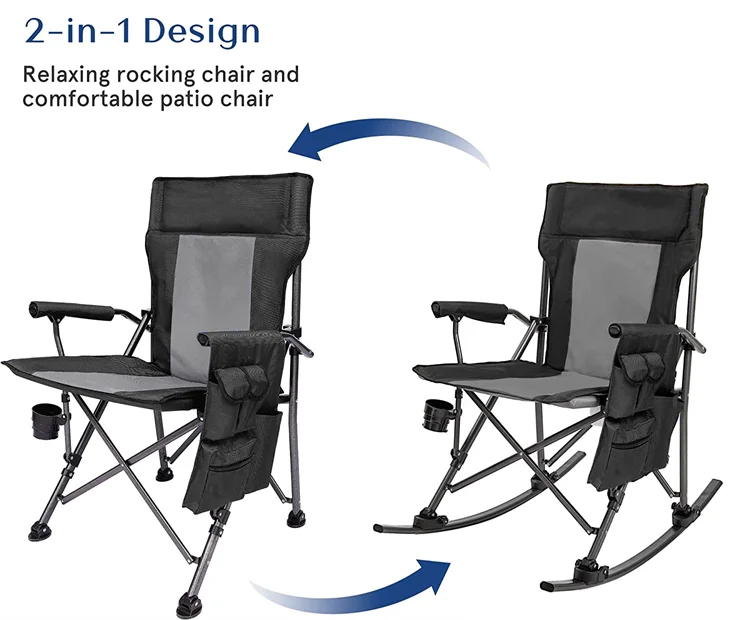 High Quality Oversized Outdoor Have Cup Holder And Storage Bag For Leisure Camping Picnic Chair