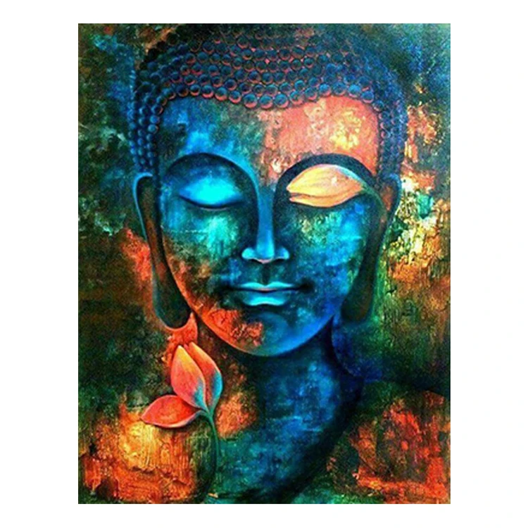 Diy Diamond Painting Kits Religious Buddha Statue AB Full Drill Diamond Painting Canvas Print Rhinestone Wall Art Painting