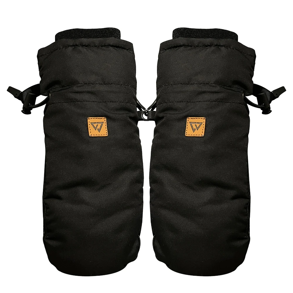 High quality winter gloves woven patch logo gloves winter custom color winter gloves women  fleece inside