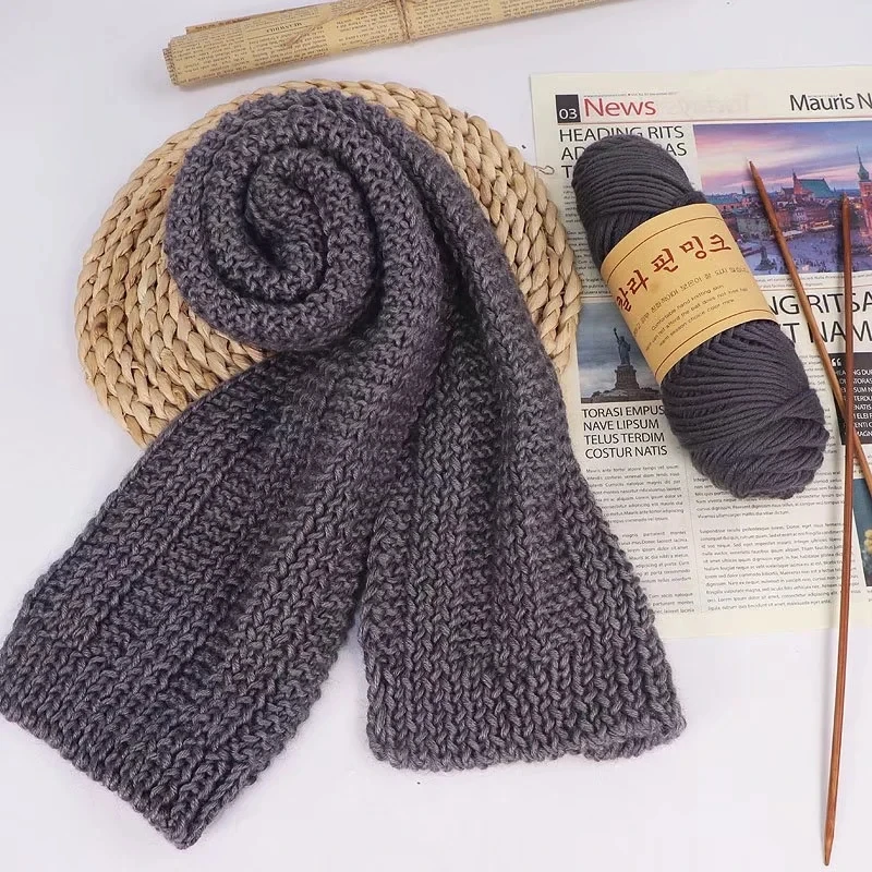 RongMeiXuan Mink yarn 100g Cashmere Wool Yarn Soft Long Hair mink Yarn for Hand Knitting