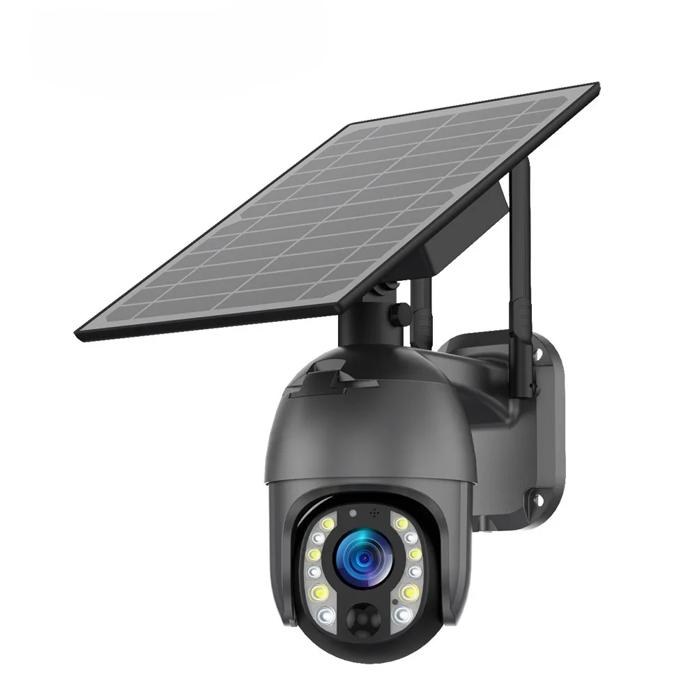 Wireless 4G WIFI Solar Battery CCTV Camera 5MP 10X Optical Zoom PTZ PIR Alarm Powered Security Outdoor Solar Camera