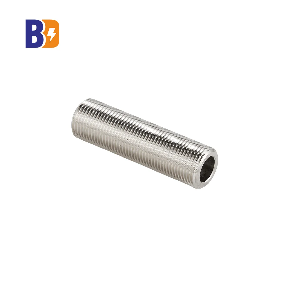110mm Brass Nickel-Plated Stud Bolt inside Thread Hollow Full Threaded Rod Metal Bar Accessories