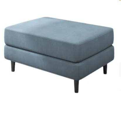 European simple solid wood fabric removable and washable foot beauty couch single wooden sofa bedroom square rectangle ottoman