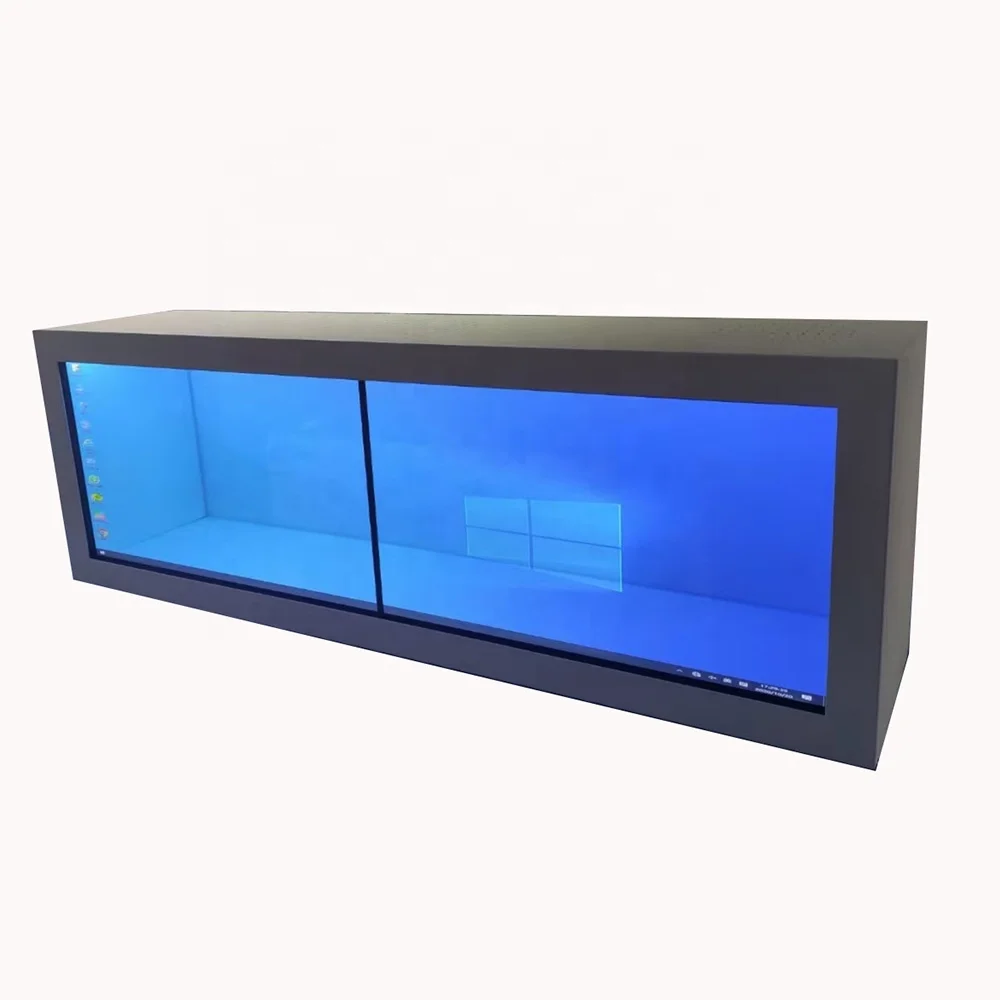 Factory Custom Advertising Event Indoor Large tlcd lcd Transparent LED 3D Screen Refrigerator Display Panel