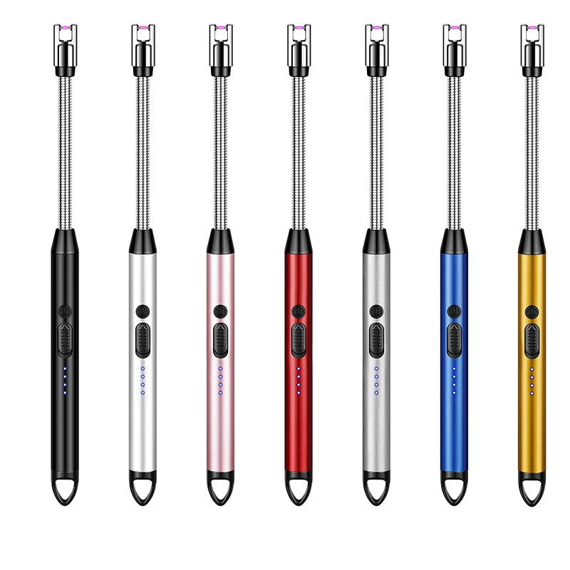 Оптовая продажа электрическая дуговая зажигалка перезаряжаемая USB-зажигалка беспламенная Зажигалка для гриля длинная свечи барбекю